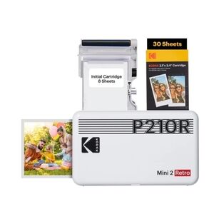 Kodak Mini 2 Retro White and Black Photo Printer
